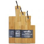 3er Set Premium Schneidebrett vendify Bambus mit - Griff